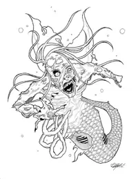THC Stock Art: Giant Squid (b/w) - Tortoise & Hare Creations | Tortoise ...