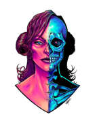 THC Stock Art: Ghost Lady Skeleton