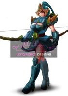 Elegant Chinese Archer  - High Quality RPG Stock Art