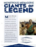 EN5ider #123 - Monstrous Menagerie: Giants of Legend