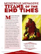 EN5ider #126 - Monstrous Menagerie: Titans of the End Times