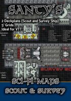 Starship Deckplans for Sci Fi Gaming - Scout Ship and Survey Scout
