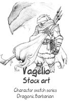 Character stock sketch series: Dragonic Barbarian