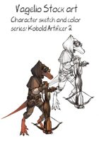 Character stock sketch and color series: Kobold Artificer 2