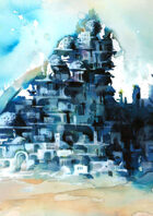 Vagelio Kaliva - Stock Watercolour Illustration - City of Domes