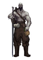 Stock character digital sketch: Goliath warrior