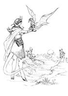 Character stock sketch series: Tiefling conjurer