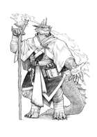 Character stock sketch series: Dragonborn Wizard