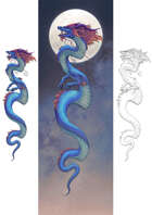 Creature stock sketch and color series: Oriental Dragon