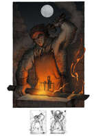 Character stock sketch and color series - Scaled Blacksmith