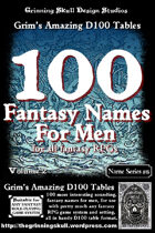 100 Fantasy Names for Men for all fantasy RPGs, Vol 2