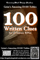100 Written Clues for all fantasy RPGs