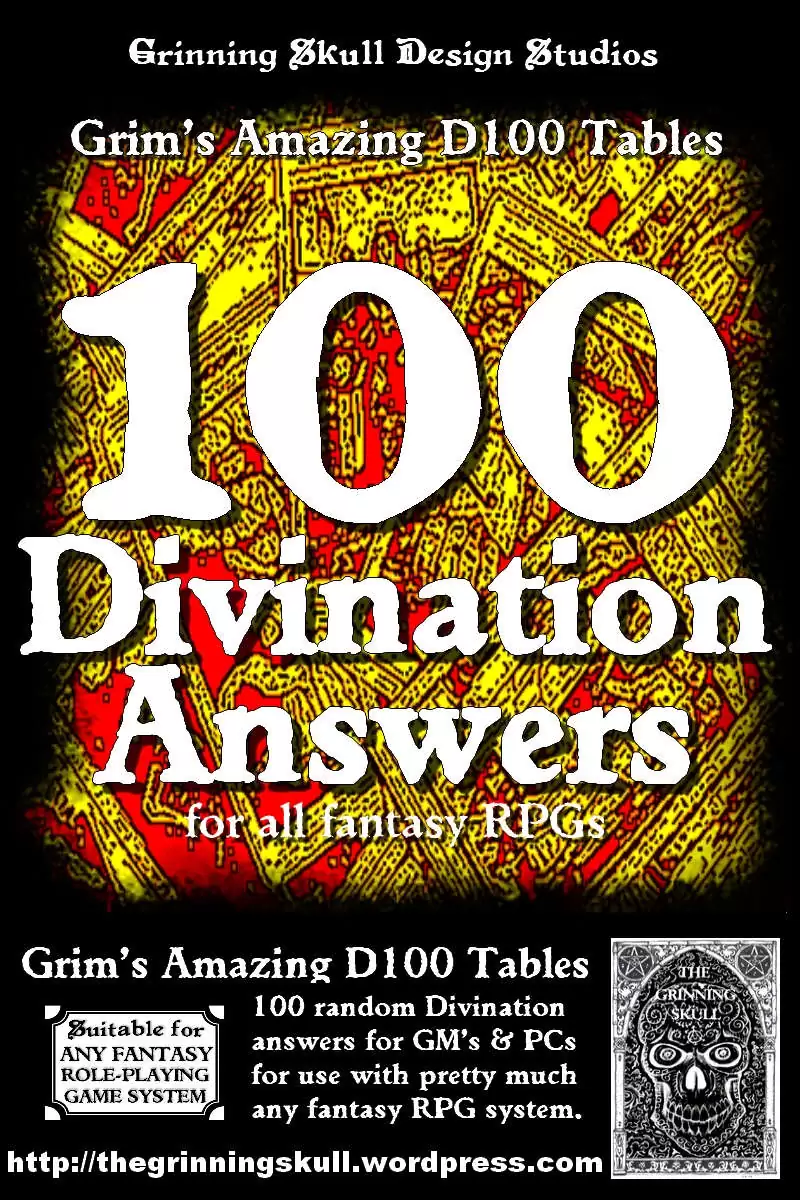 100 Divination Answers for all fantasy RPGs - Grinning Skull Studios ...