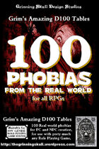 100 Phobias from the real world for all RPGs