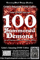 100 Summoned Demons for all fantasy, horror & modern RPGs