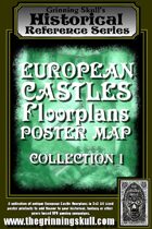 Grinning Skull's Historical Reference Series: European Castles Floorplan Poster Map Collection 1