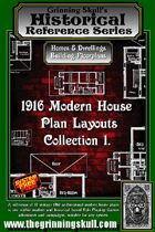 Grinning Skull's Historical reference series: 1916 Modern House Plans Layout Collection 1