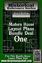 Modern House Layout Plans Bundle One.  [BUNDLE]