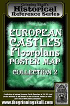 Grinning Skull's Historical Reference Series: European Castles Floorplan Poster Map Collection 2