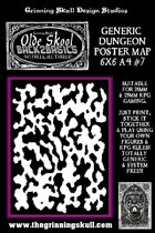 Olde Skool, Back2basics Giant 6x6 A4, Dungeon Poster Map #7
