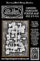 Olde Skool, Back2basics Giant 6x6 A4, Dungeon Poster Map #16