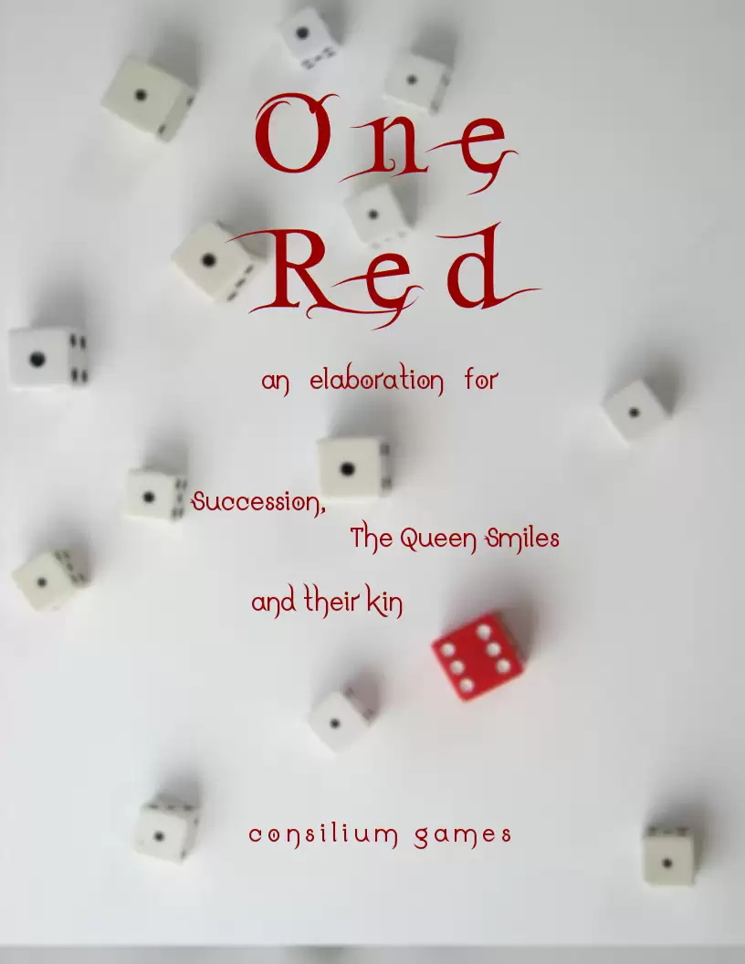 One Red - consilium games | DriveThruRPG