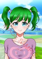 Green Haired Girl (Stock Art)