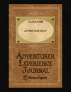 Worlde of Legends™ SUPPLEMENT: Adventurer's Experience Journal