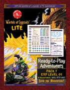 Worlde of Legends™ ADVENTURERS: Ready-to-Play Adventuers Pack 1 (Exp Lvl 01)