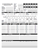 Character Data Sheet