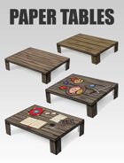3D Paper Tables | Papercraft objects and paper miniatures