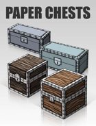 3D Paper Chests | Papercraft objects and paper miniatures