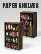 3D Paper Shelves | Papercraft objects and paper miniatures