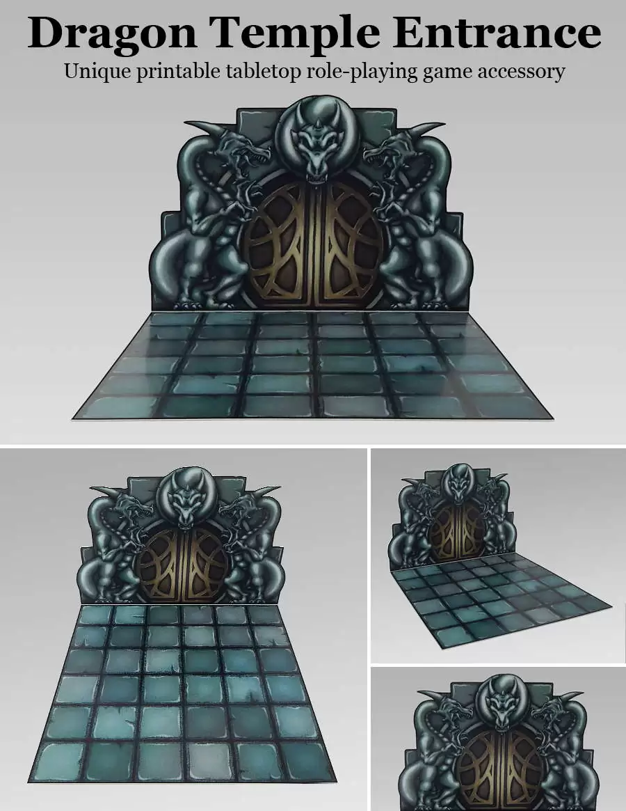 Dragon Temple Entrance | Modular dungeon accessory - RPG Blacksmith ...