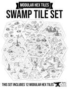 Swamp & Marsh Hex Tiles for tabletop role-playing games