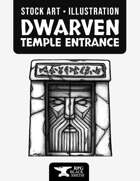 Dwarven Temple Entrance Illustration - Stock Art
