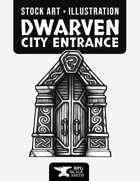 Dwarven City Entrance Illustration - Stock Art