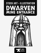 Dwarven Mine Entrance Illustration - Stock Art
