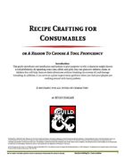 Recipe Crafting for Consumables
