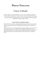 Druid Subclass - Circle of Swarms