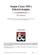 Simple Caster NPCs: Knights of Myth Drannor