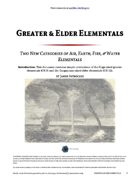 Greater & Elder Elementals - World Builder Blog Presents