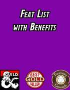 Feat List with Benefits
