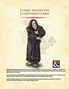 Cloistered Cleric Archetype