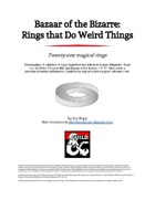 Bazaar of the Bizarre: Rings that Do Weird Things