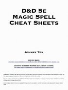 D&D 5e Magic Spell Cheat Sheets