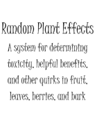 Random Plant Effects