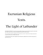 Faerunian Religious Texts: The Light of Lathander