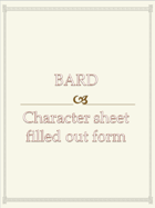 Bard Character sheet  filled out form
