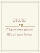 Druid Character sheet  filled out form